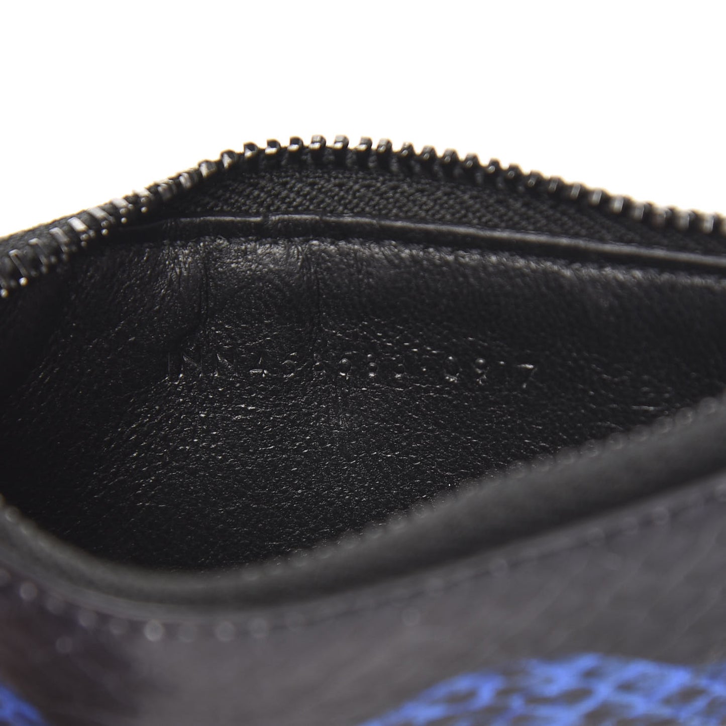 Snakeskin 5 Fragments Zip Pouch Card Holder Black