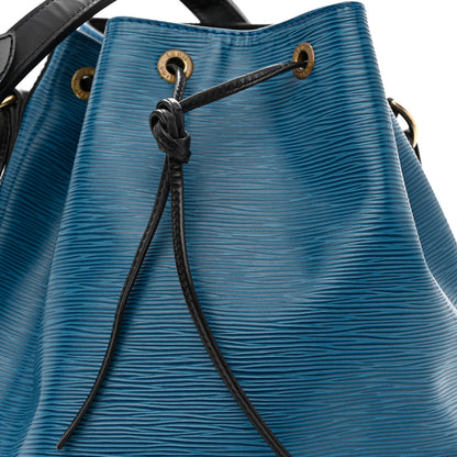 Louis Vuitton Epi Petit Bi-Color Noe Bleu Toledo Black 7 of 12