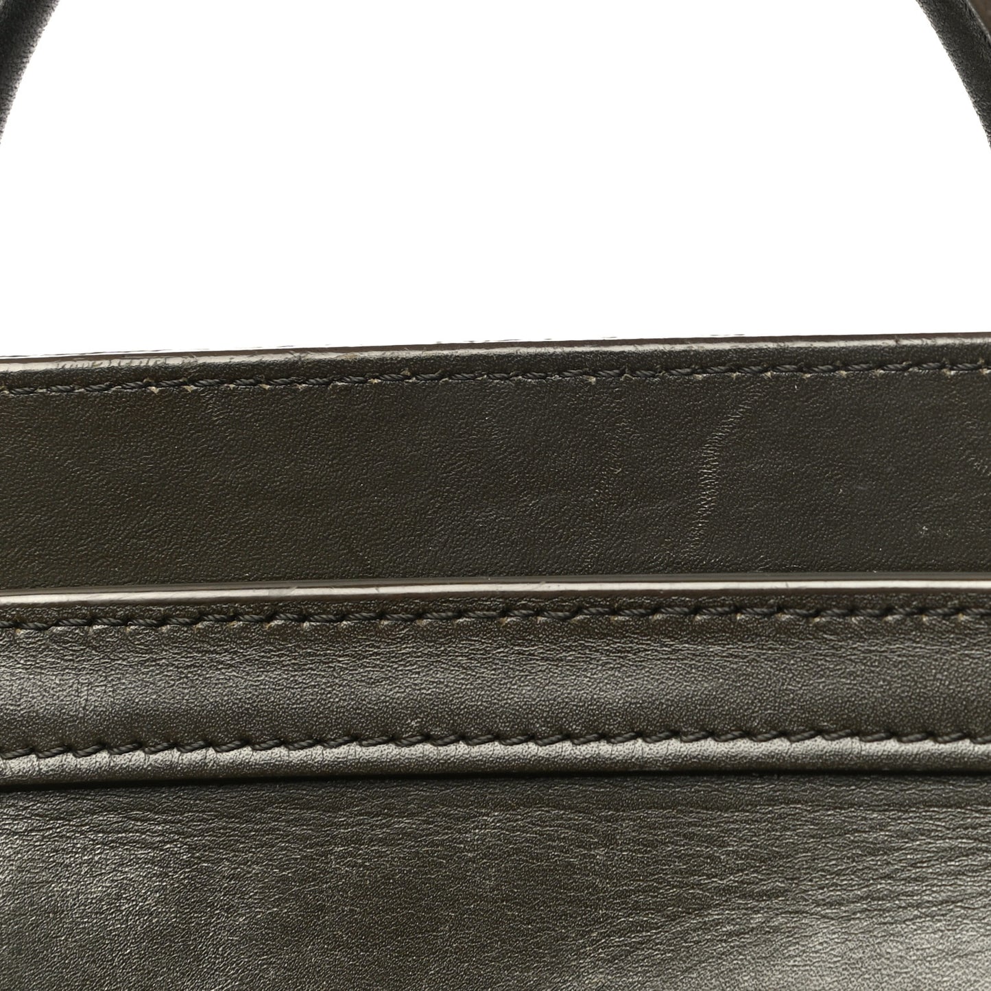 Nubuck Smooth Calfskin Nano Tri-Color Luggage Chartreuse