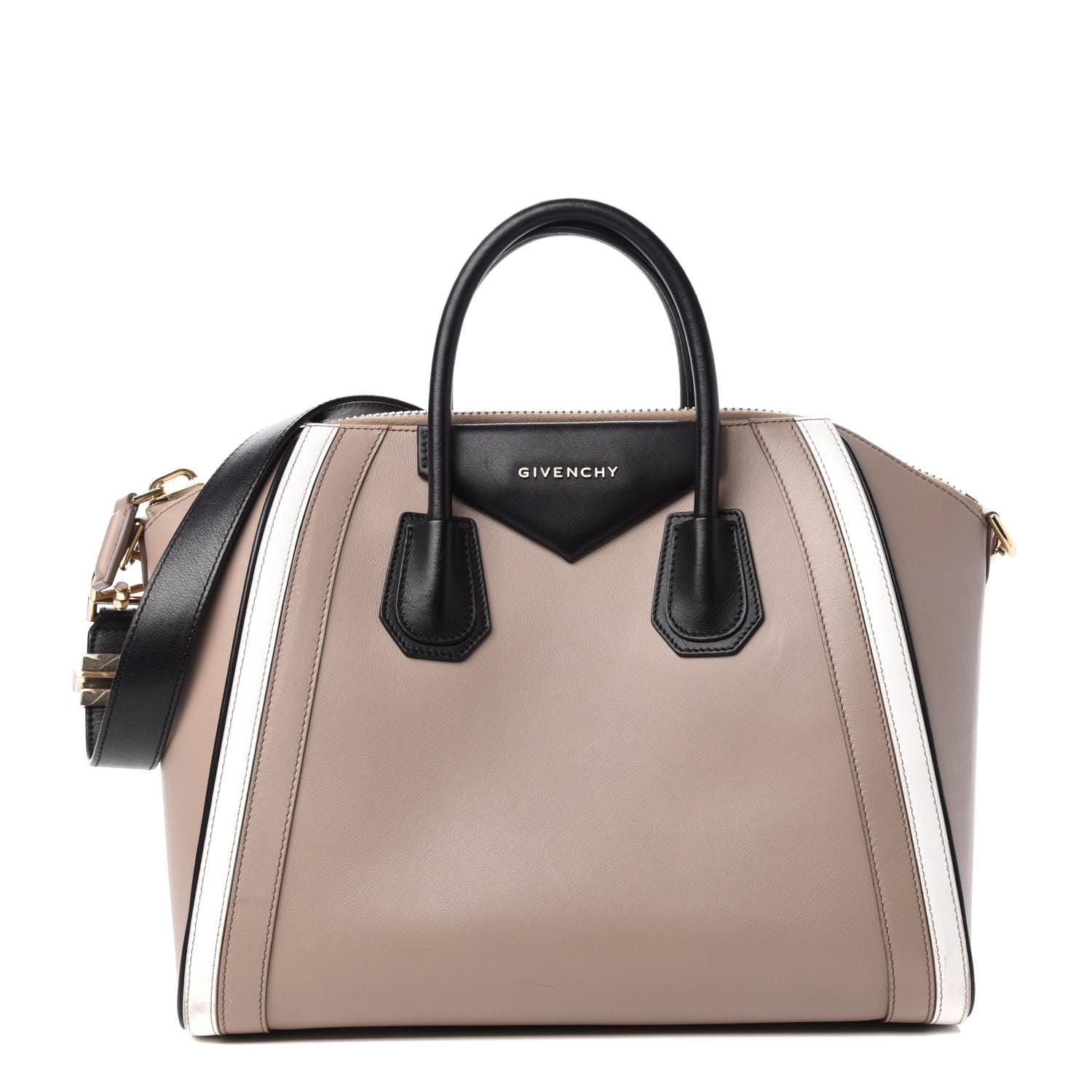 Givenchy Calfskin Medium Tri-Color Antigona Beige Black White 1 of 12