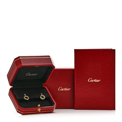 Cartier 18K Pink Yellow White Gold Diamond Trinity Drop Earrings 5 of 5
