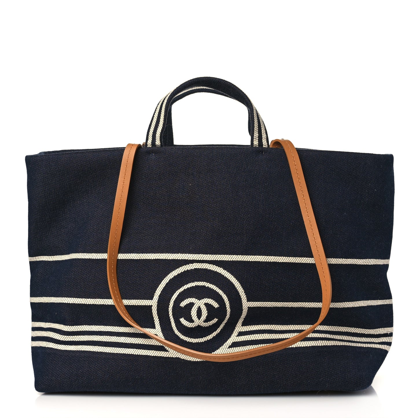 Denim Large Shopping Tote Blue