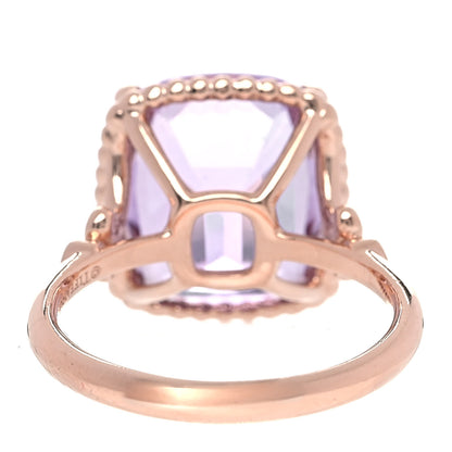 Tiffany 18K Rose Gold Diamond Amethyst Sparklers Cocktail Ring 52 6 3 of 6
