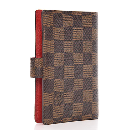 Louis Vuitton Damier Ebene Koala Small Ring Agenda Cover Red 3 of 6