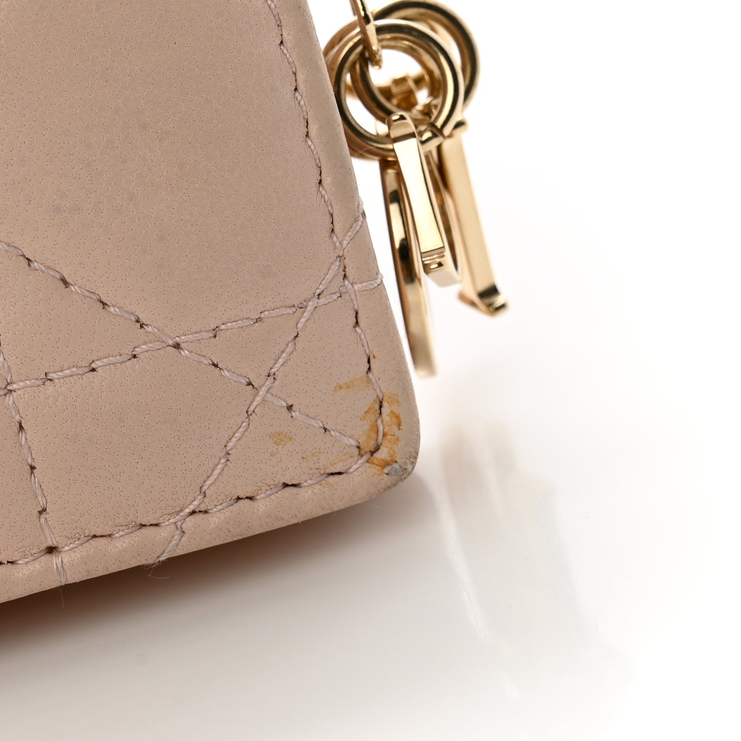 Lambskin Cannage Lady Dior 5-Gusset Card Holder Light Pink