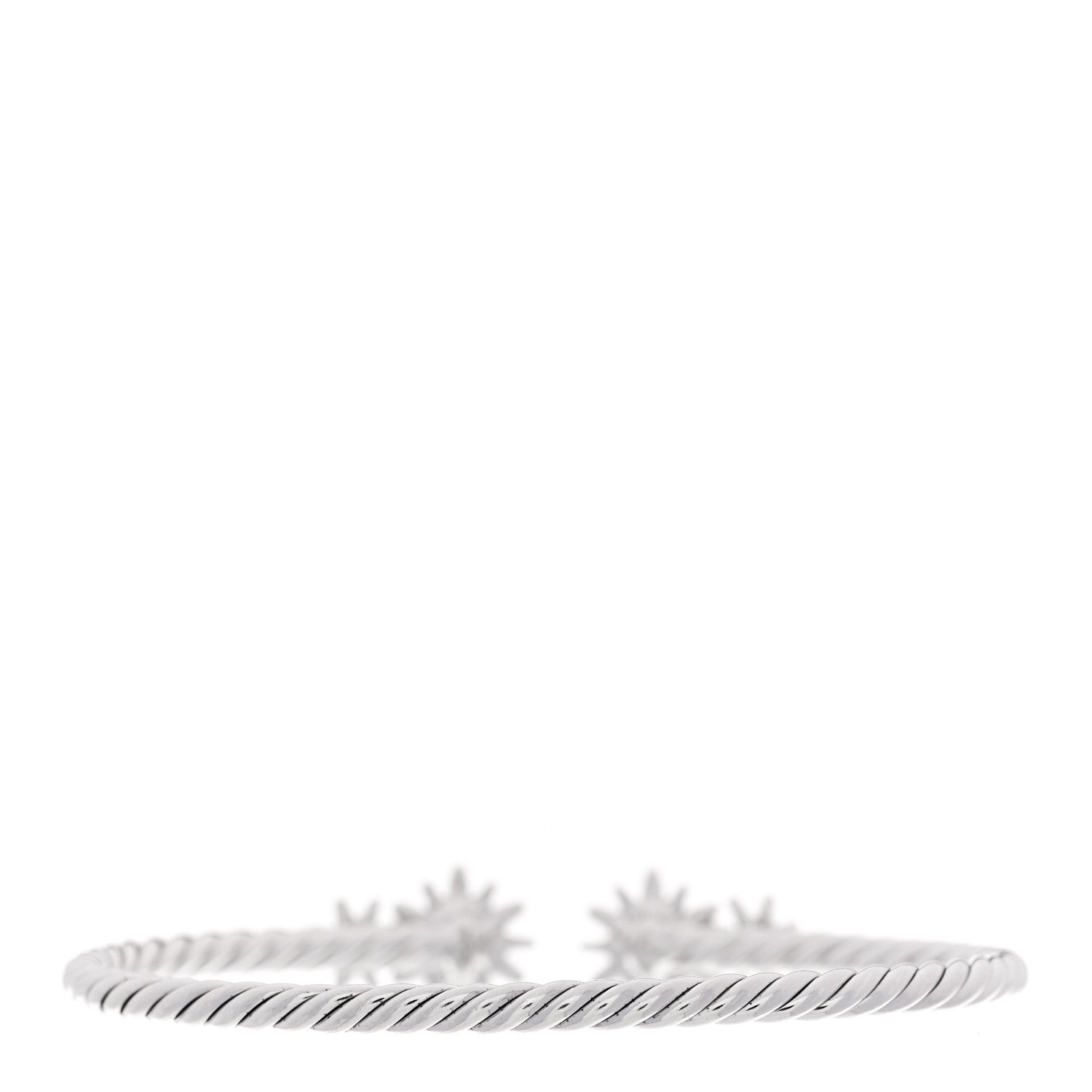 David Yurman Sterling Silver Diamond Petite Starburst Cable Bracelet 2 of 4
