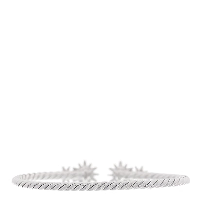 David Yurman Sterling Silver Diamond Petite Starburst Cable Bracelet 2 of 4