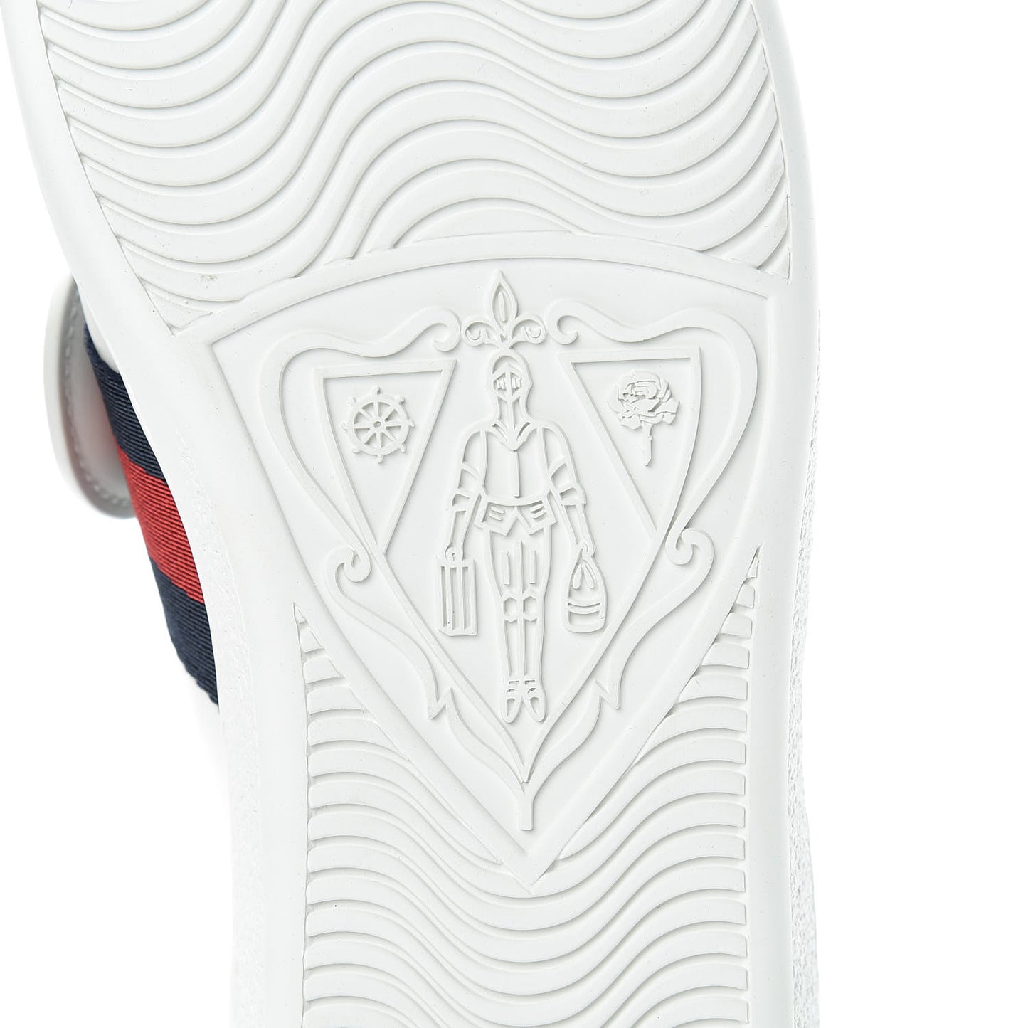 Calfskin Ayers Web Blind for Love Embroidered Mens Ace Sneakers 34.5 White