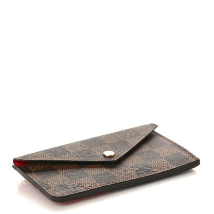 Louis Vuitton Damier Ebene Recto Verso Card Holder Red 4 of 9