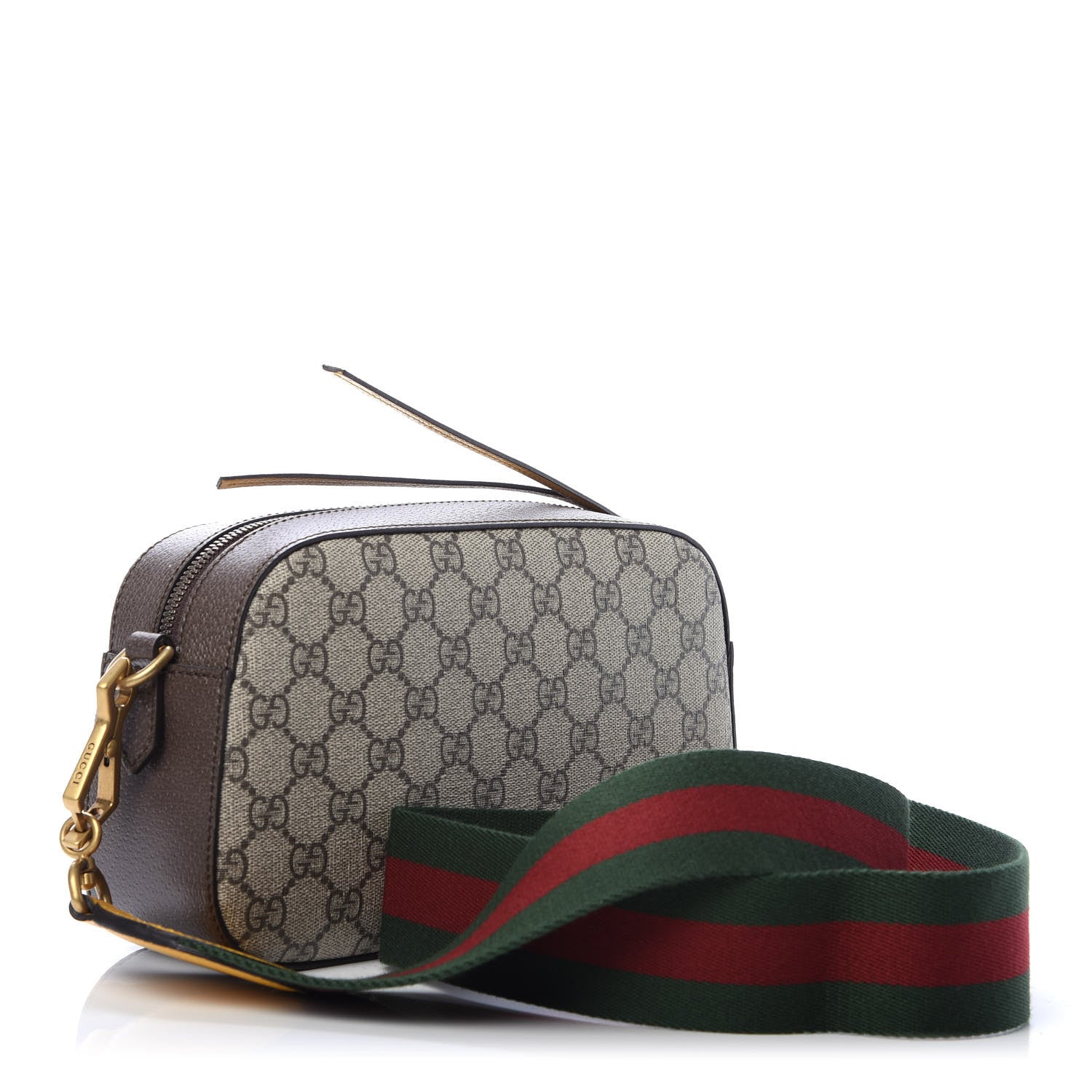 Gucci GG Supreme Monogram Web Neo Vintage Shoulder Bag Beige New Acero Crop 3 of 12
