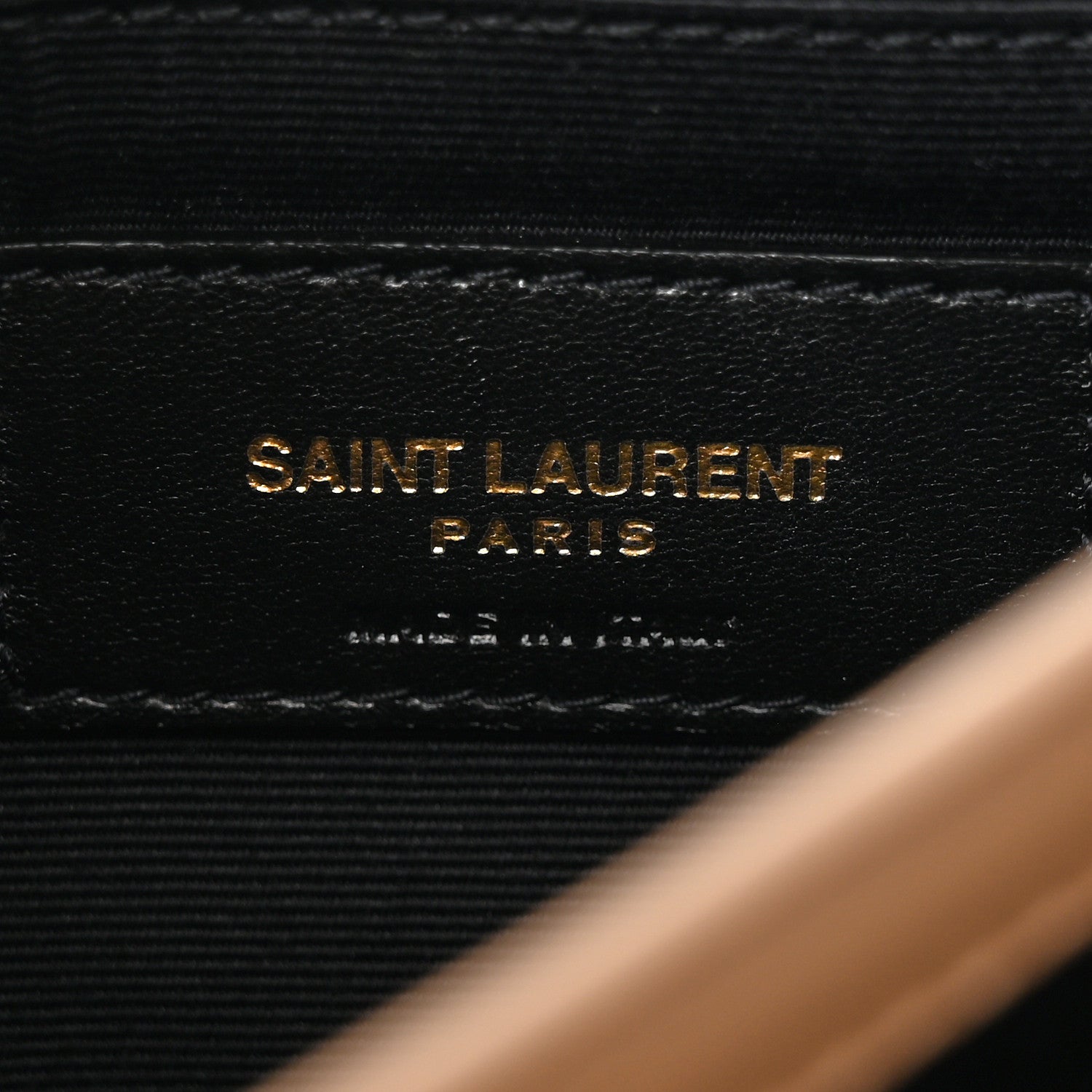 Saint Laurent Calfskin Y Quilted Monogram Toy Loulou Crossbody Bag Dark Beige 7 of 12