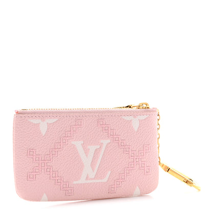 Louis Vuitton Empreinte Monogram Giant Broderies Key Pouch Pink Creme 3 of 9
