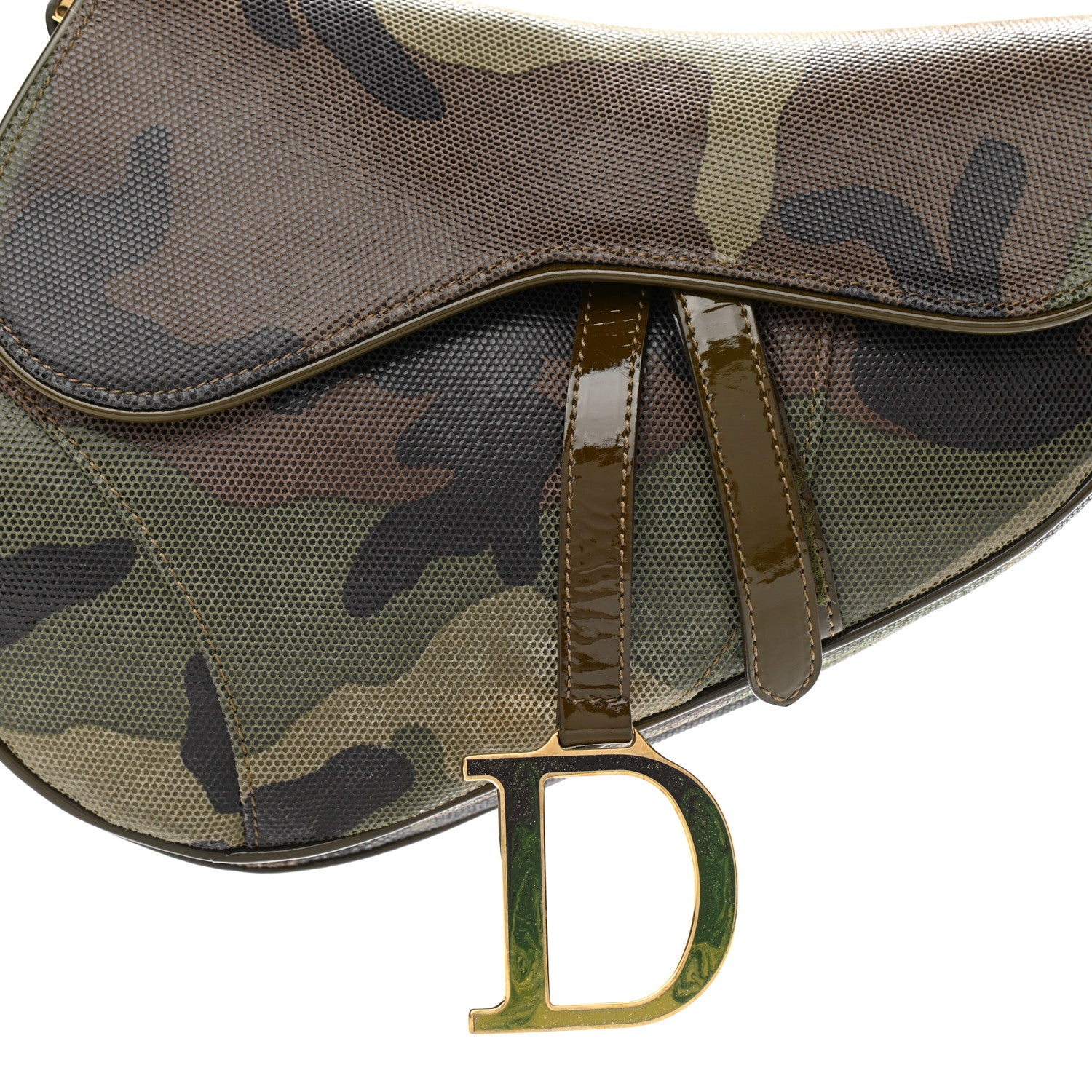 Christian Dior Pixelated Calfskin Camouflage Saddle Bag 7 of 10