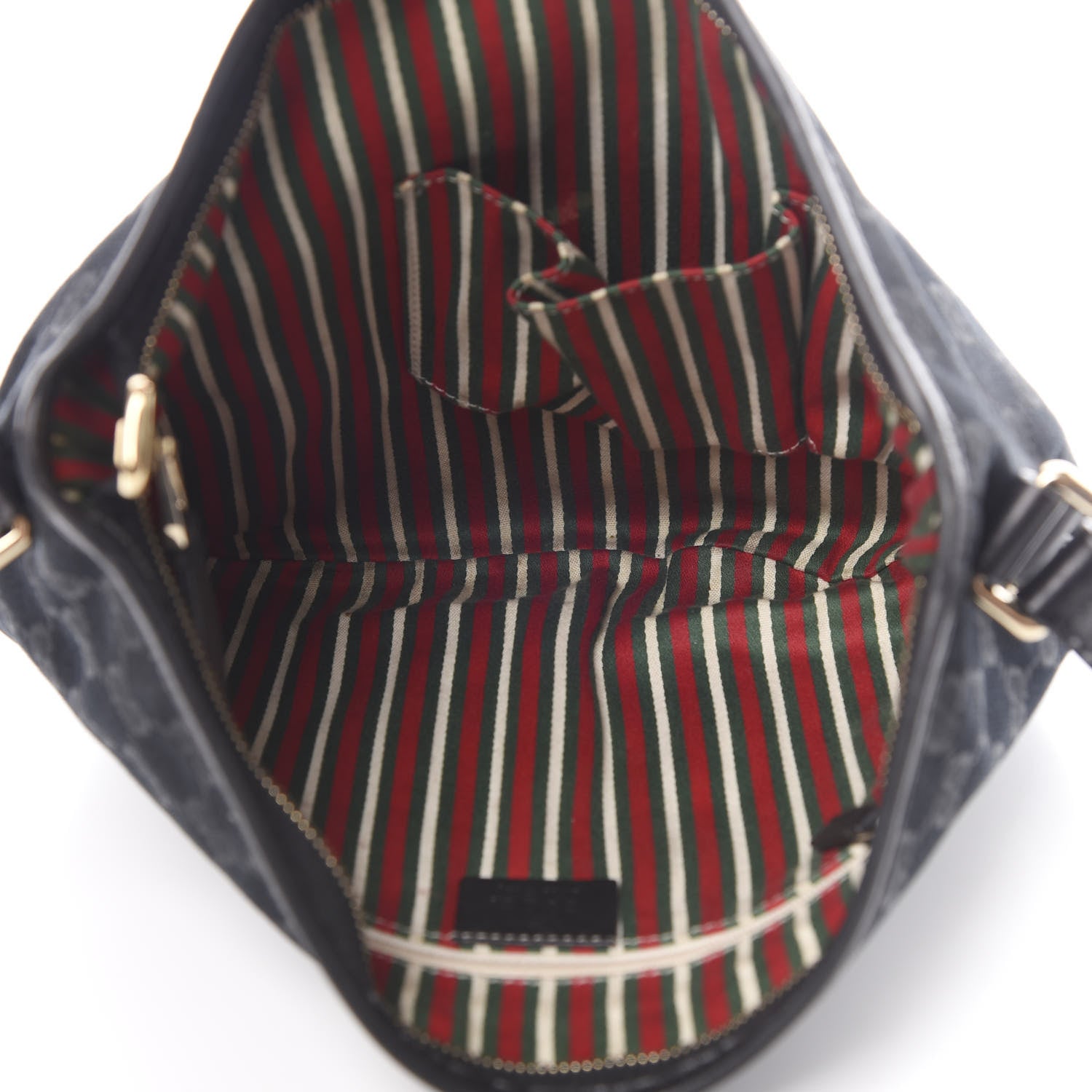 Gucci Monogram Medium New Britt Half Moon Hobo Black 5 of 20
