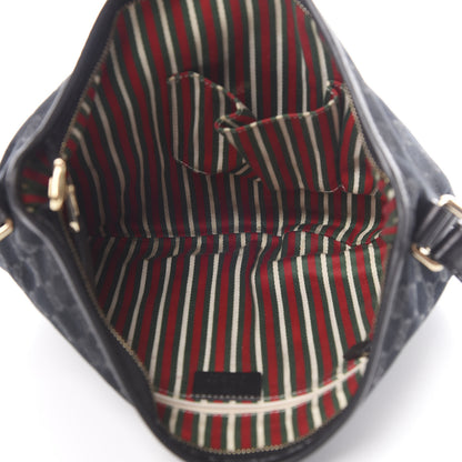 Gucci Monogram Medium New Britt Half Moon Hobo Black 5 of 20