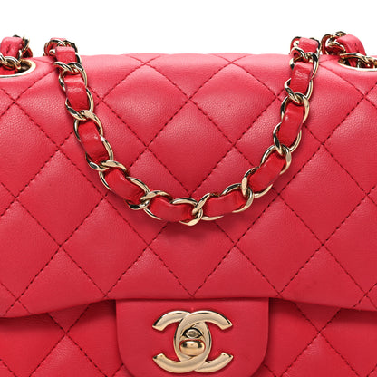 Chanel Lambskin Quilted Mini Square Flap Red 8 of 10