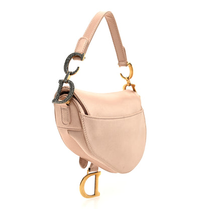 Christian Dior Satin Crystal Mini Saddle Bag Powder Beige 3 of 11
