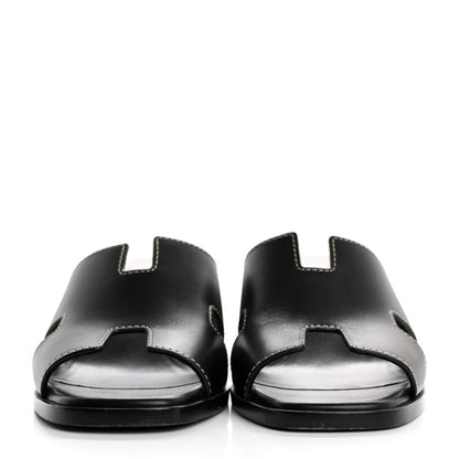 Hermes Calfskin Helia Sandals 36 Black 3 of 12
