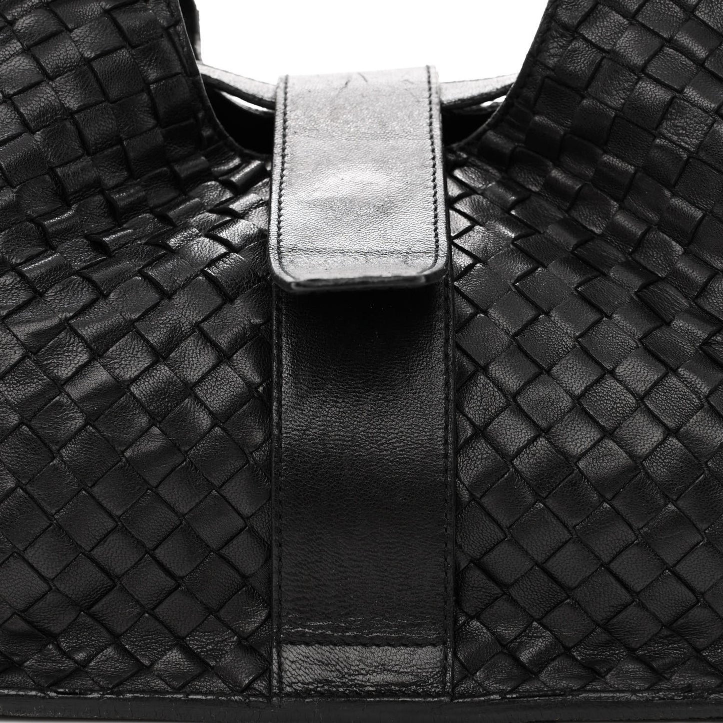 Nappa Intrecciato Shoulder Bag Black
