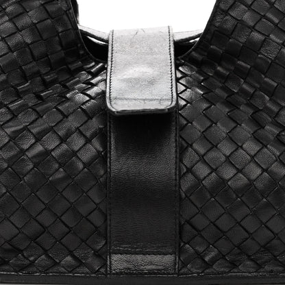 Bottega Veneta Nappa Intrecciato Shoulder Bag Black 9 of 14