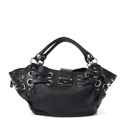 Jimmy Choo Calfskin Riley Ring Tote Black 1 of 4