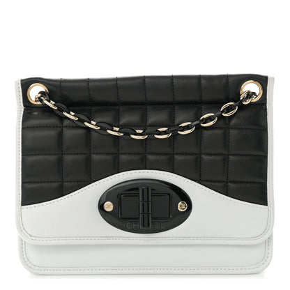 Chanel Lambskin Chocolate Bar Mademoiselle Flap Black White 1 of 10