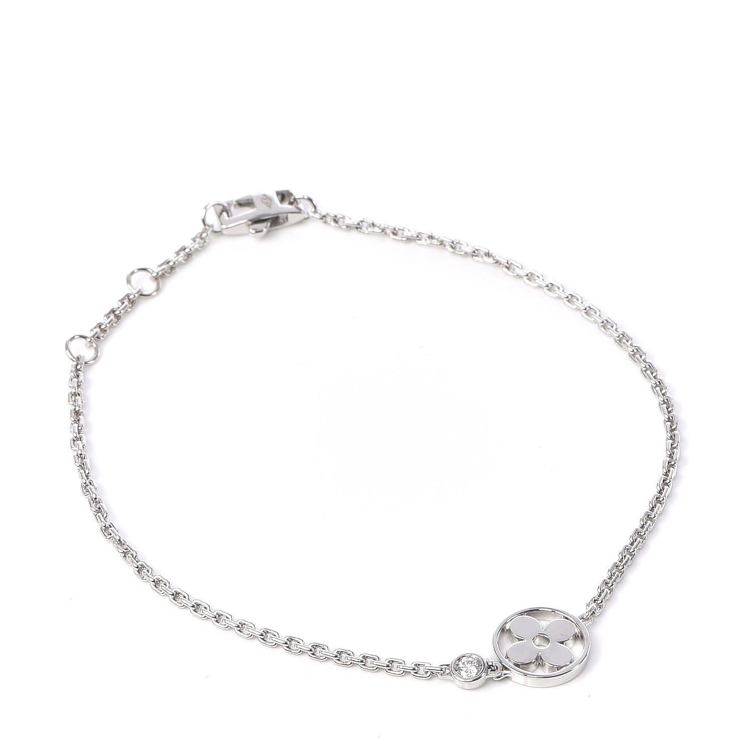 Louis Vuitton 18K White Gold Diamond Idylle Blossom Bracelet 1 of 5