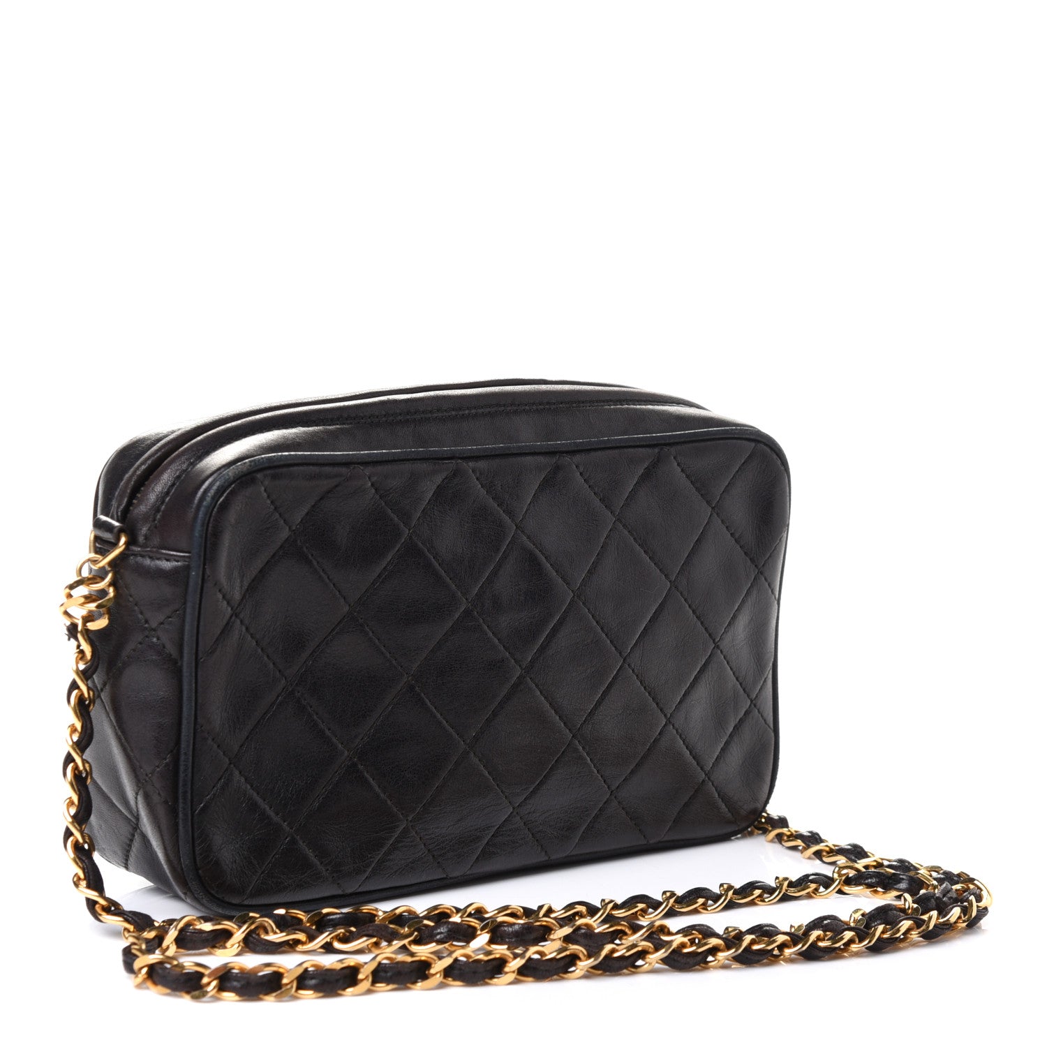 Chanel Lambskin Quilted Tassel Camera Case Black 2 of 4