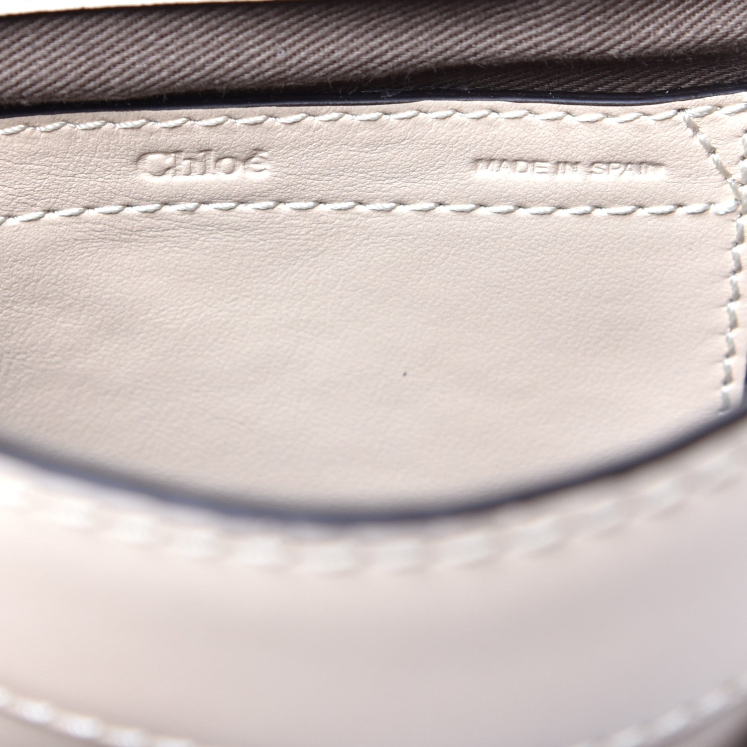 Chloe Shiny Calfskin Mini Marcie Round Crossbody Bag Blondie Beige 6 of 9