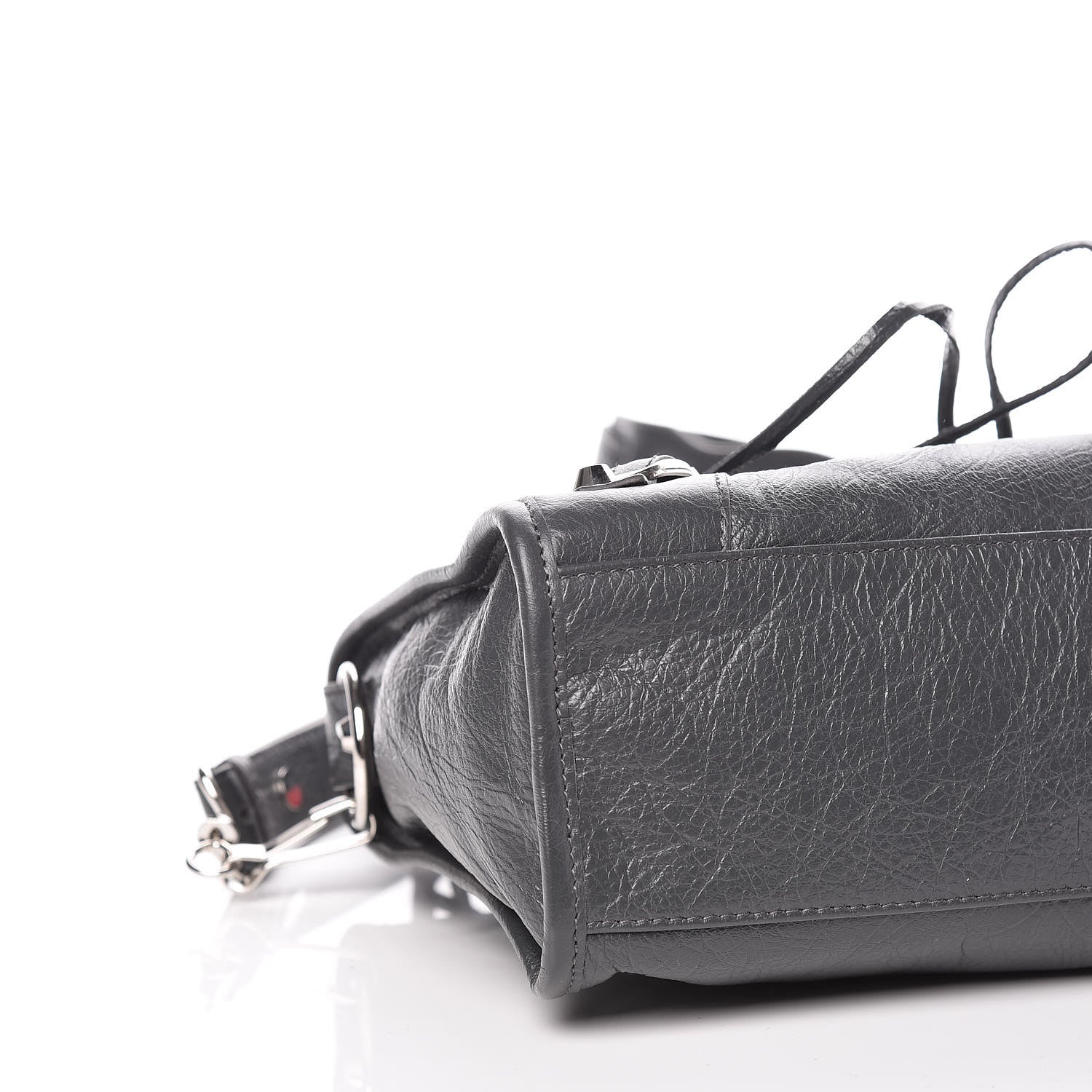 Balenciaga Agneau Classic Silver Hardware S City Graffiti Logo Strap Gris Fossile 5 of 9
