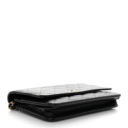 Chanel Caviar Quilted Wallet on Chain WOC Black 4 of 12