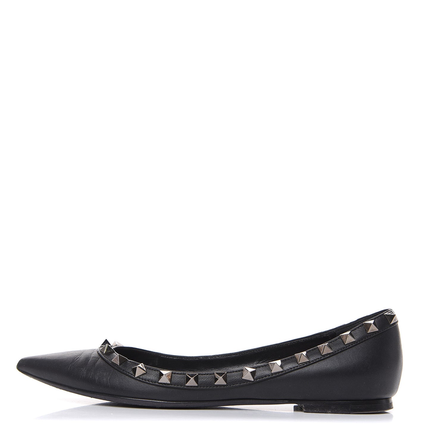 Nappa Rockstud Ballerina Flats 36 Black