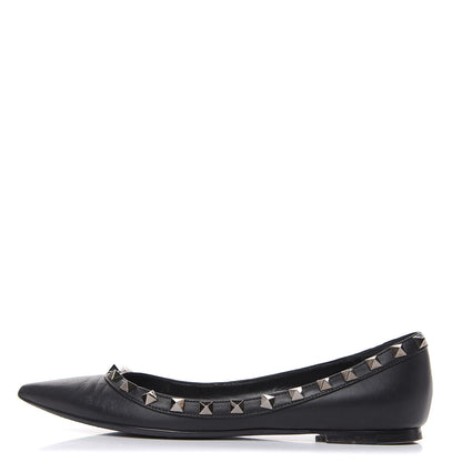 Valentino Garavani Nappa Rockstud Ballerina Flats 36 Black 1 of 13