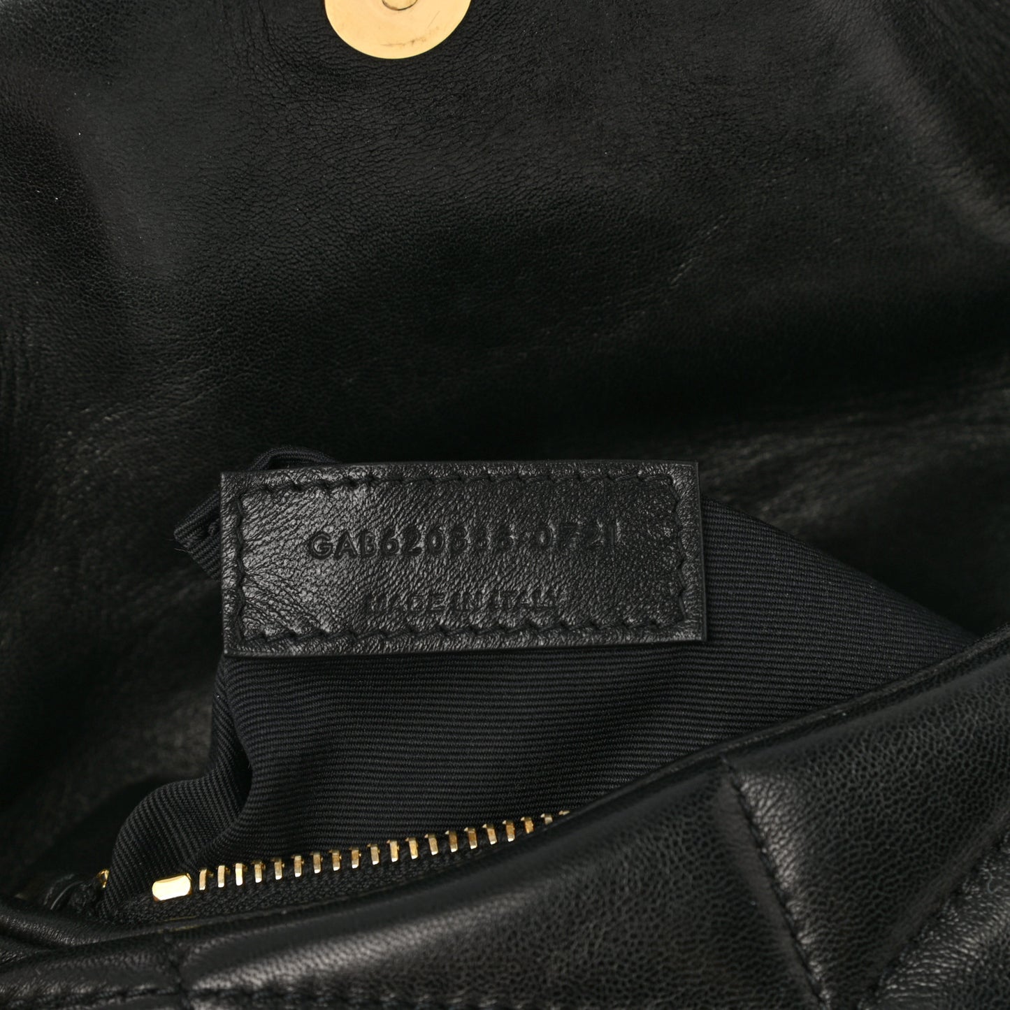 Lambskin Quilted Toy Loulou Puffer Monogram Chain Satchel Black