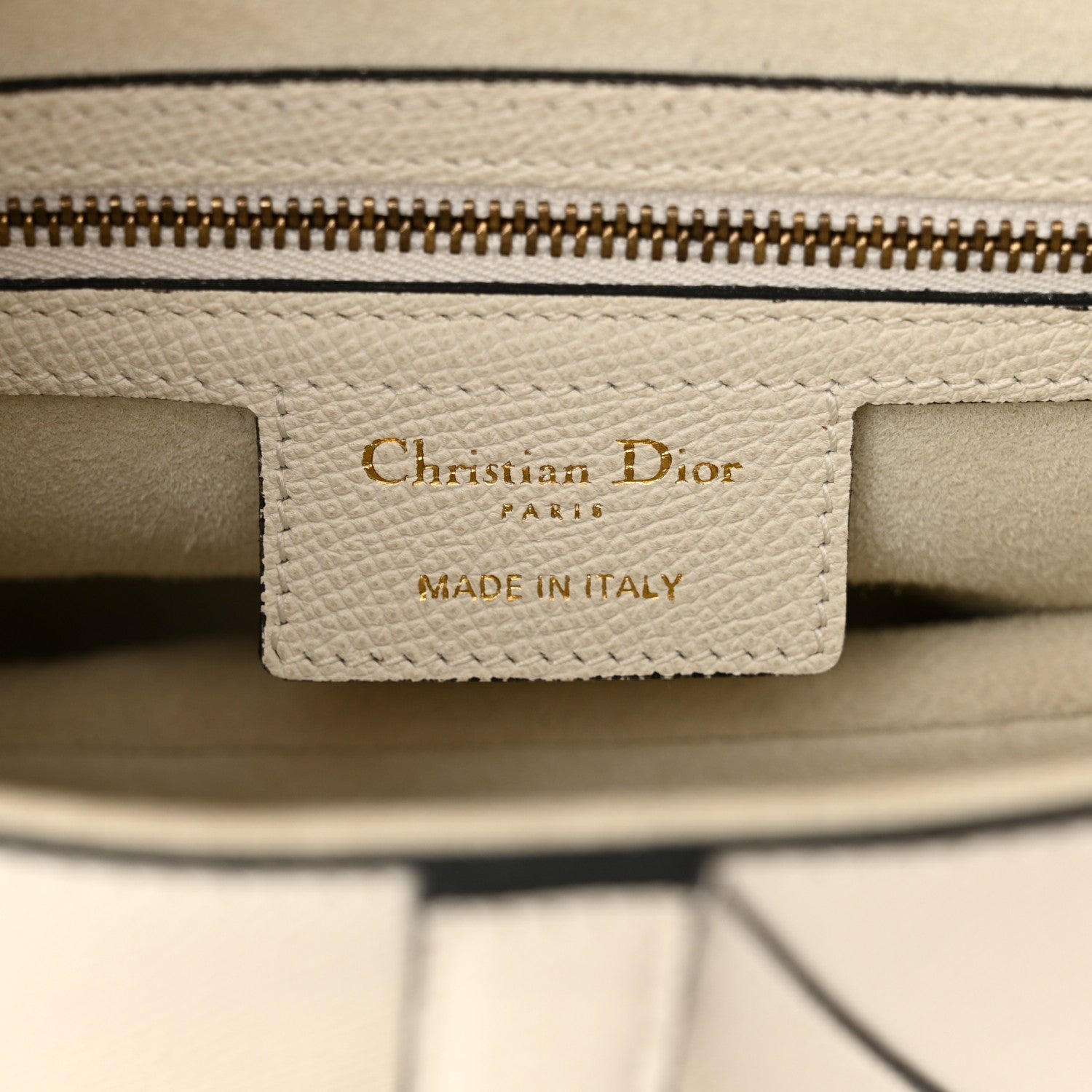 Christian Dior Grained Calfskin Saddle Bag White 6 of 11