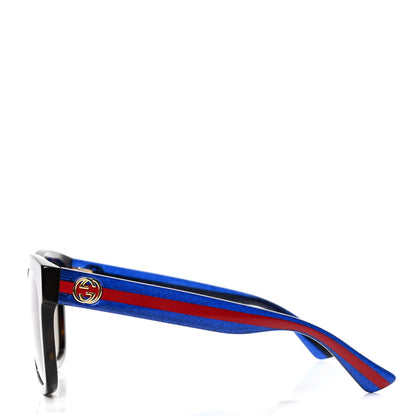 Gucci Square Frame Glitter Sunglasses GG0034SA Tortoise Blue 3 of 5