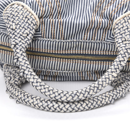 Fendi Denim Striped Spy Bowler Blue 9 of 12