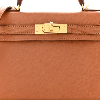 Hermes Madame Calfskin Matte Alligator Mini Kelly Sellier Touch 20 Gold 7 of 10