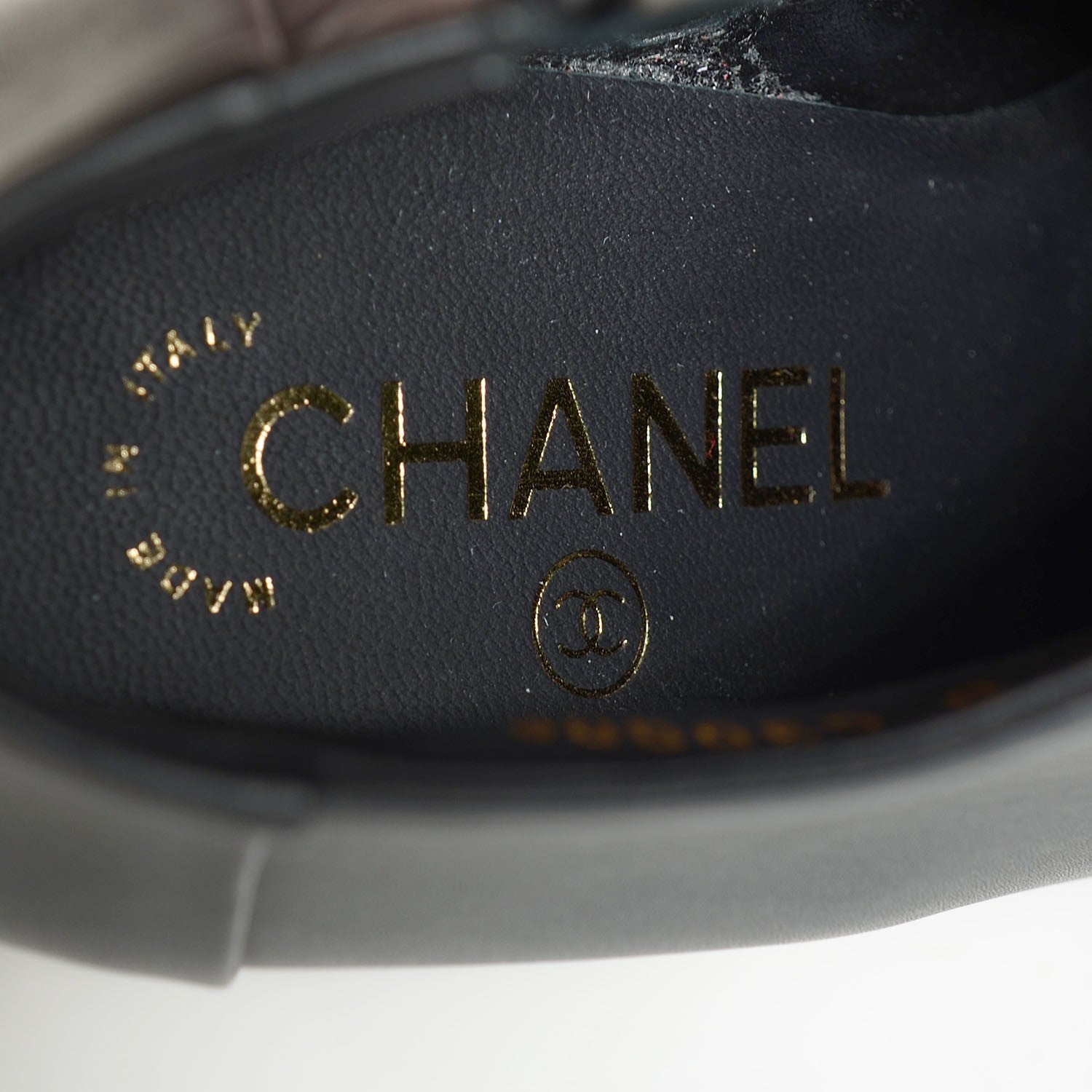 Chanel Lambskin Platform Chain Ankle Boots 36.5 Black 7 of 8