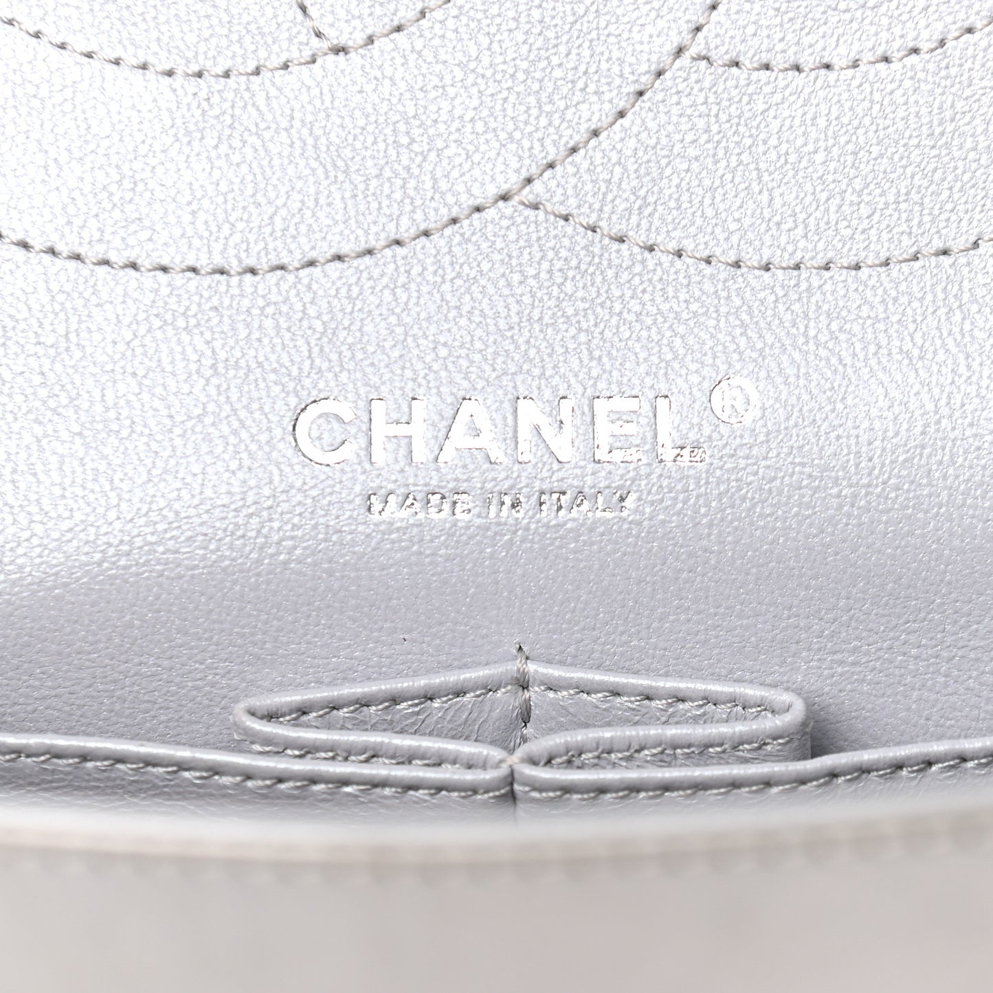 Metallic Aged Calfskin Quilted 2.55 Reissue 227 Flap Silver