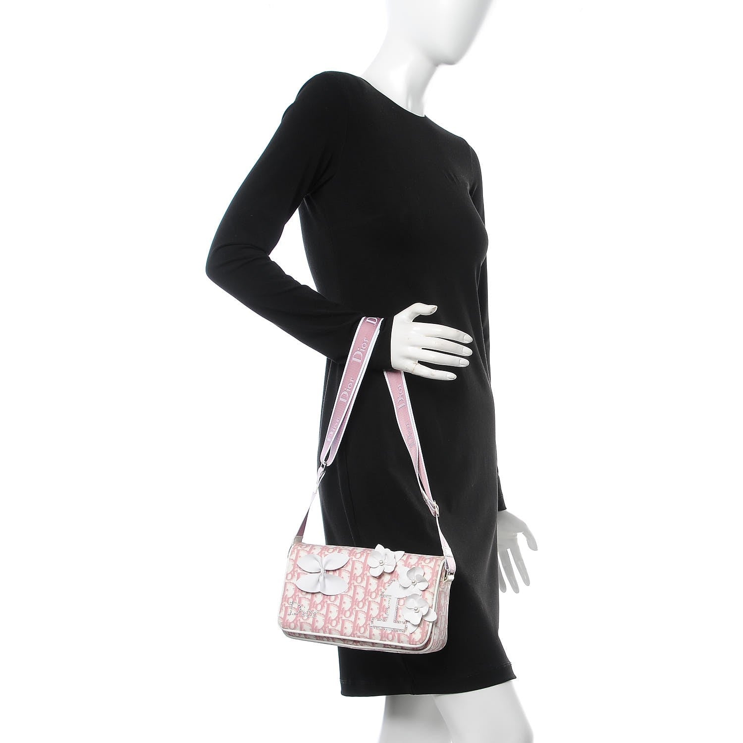 Christian Dior Monogram Girly Flap Reporter Rose Clair 2 of 7