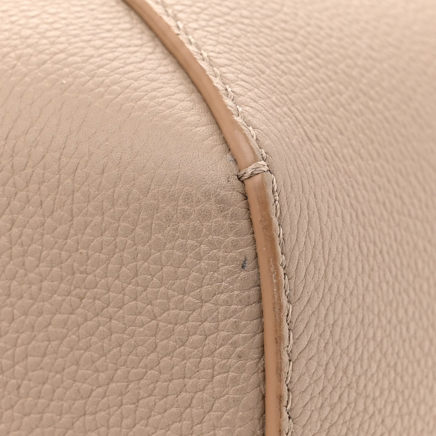 Grained Calfskin Small Puzzle Edge Bag Sand