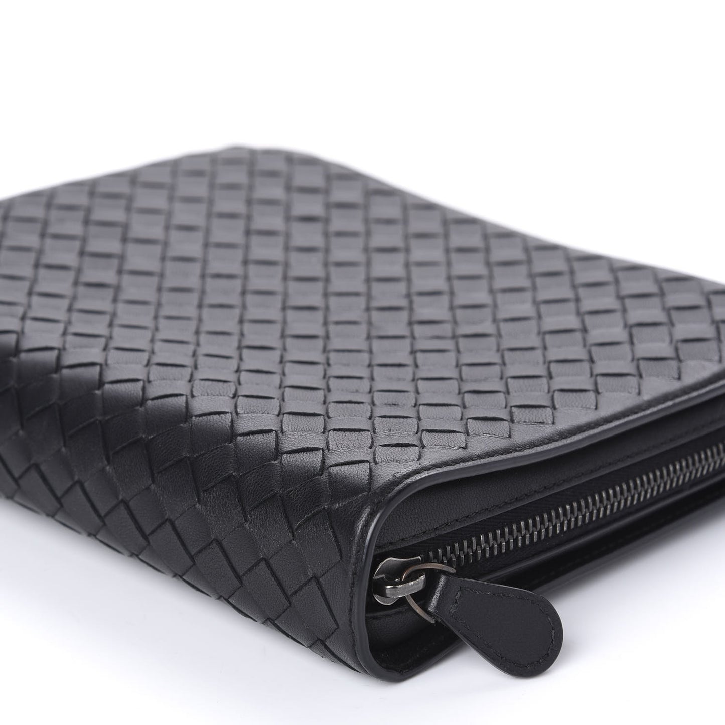 Nappa Intrecciato Chain Wallet Black