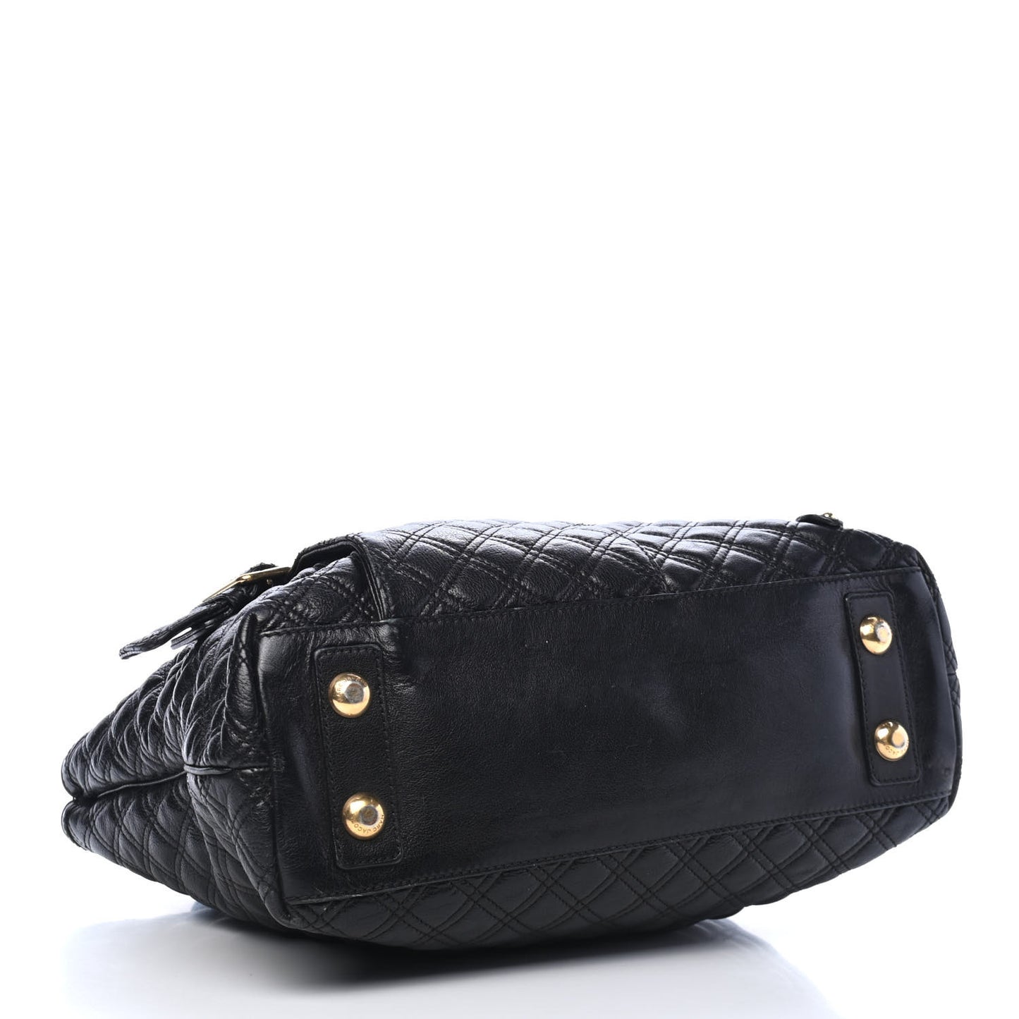 Calfskin Quilted Ursula Tote Bag Black