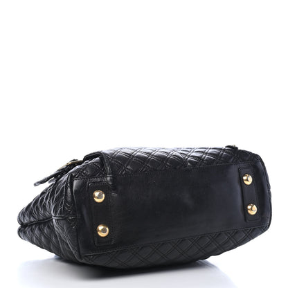 Marc Jacobs Calfskin Quilted Ursula Tote Bag Black 3 of 5