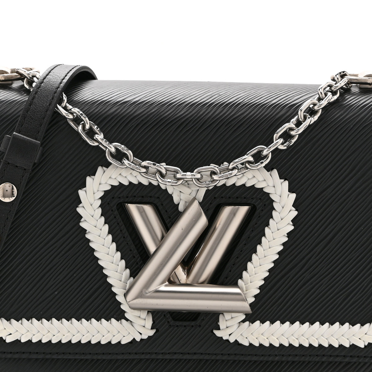 Louis Vuitton Epi Whipstitch Heart Twist Shoulder Bag MM Black 8 of 10