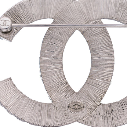 Chanel Baguette Crystal CC Brooch Silver 4 of 6
