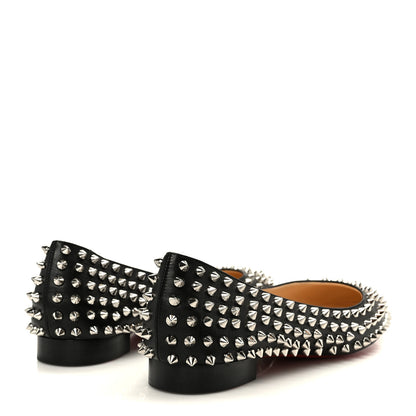 Christian Louboutin Nappa Baba Spikes Flats 40 Black Silver 5 of 9