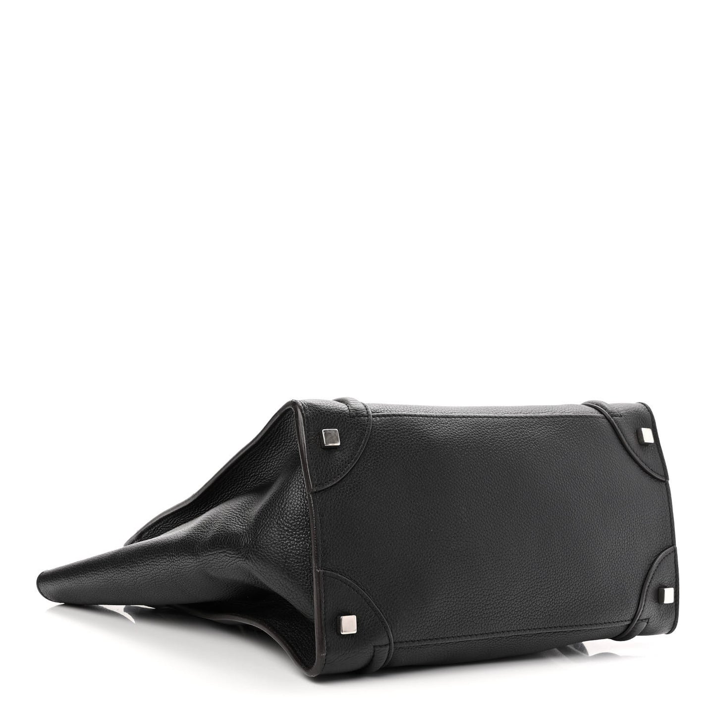 Drummed Calfskin Mini Luggage Black