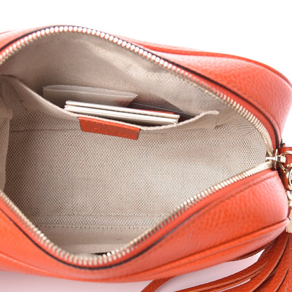 Gucci Pebbled Calfskin Small Soho Disco Bag Sun Orange 5 of 8